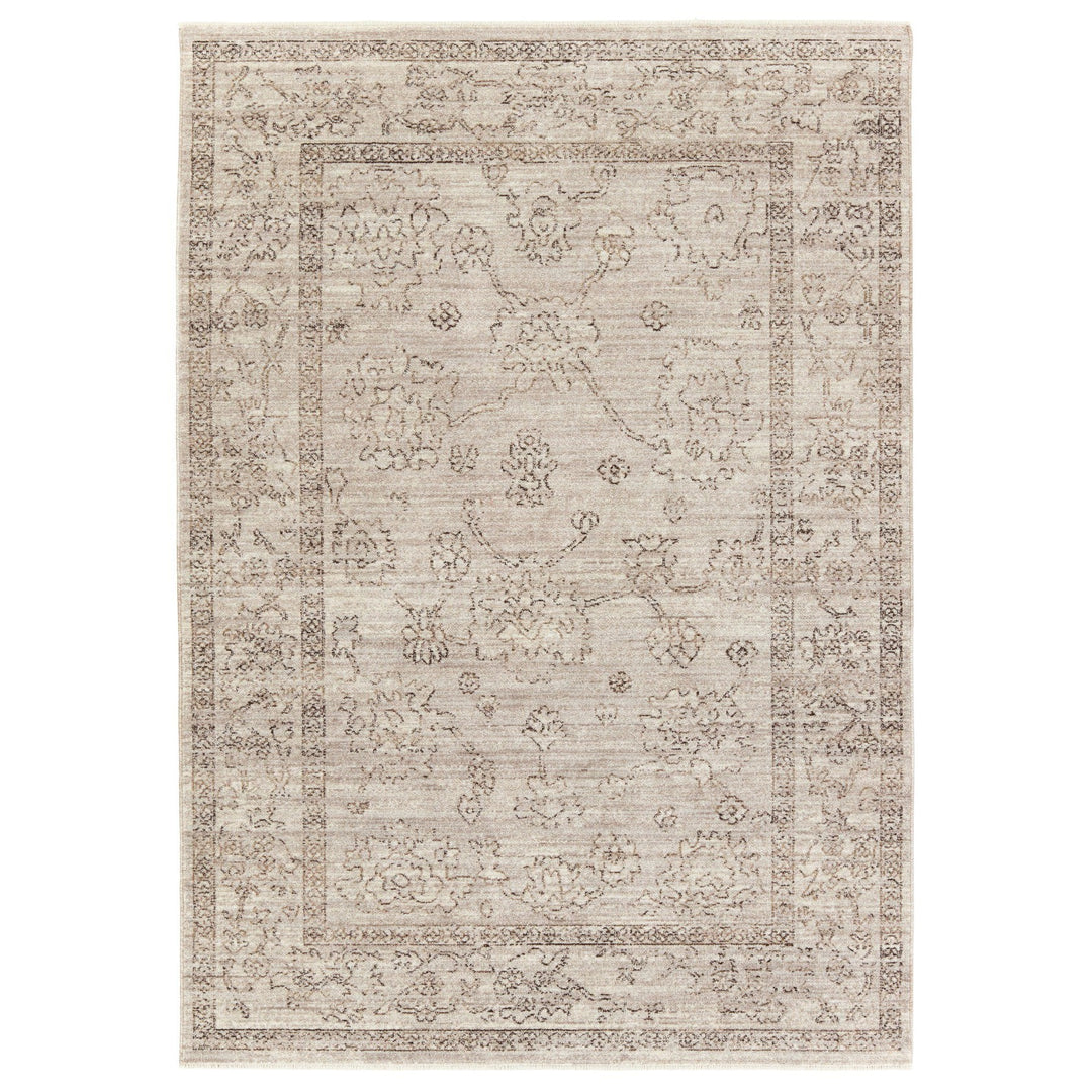 Vibe by Jaipur Living Camille Floral Gray/ Brown Runner Rug (2'6"X8')