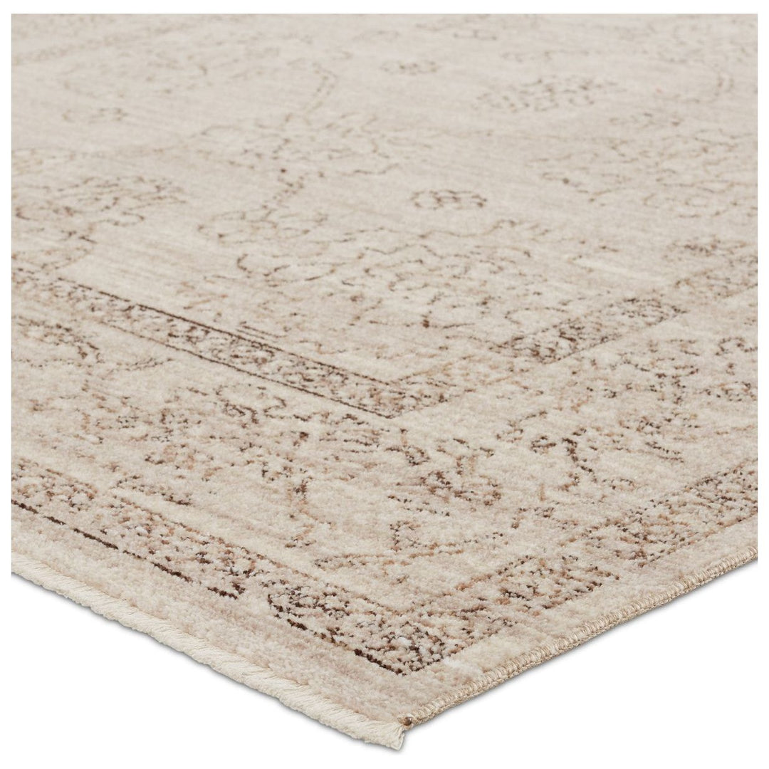 Vibe by Jaipur Living Camille Floral Gray/ Brown Runner Rug (2'6"X8')