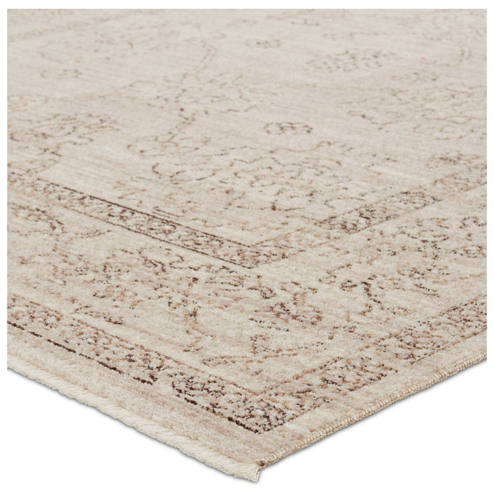 Vibe by Jaipur Living Camille Floral Gray/ Brown Runner Rug (2'6"X8')