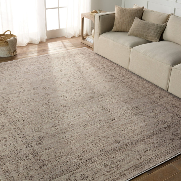 Vibe by Jaipur Living Camille Floral Gray/ Brown Area Rug (5'X7'6")