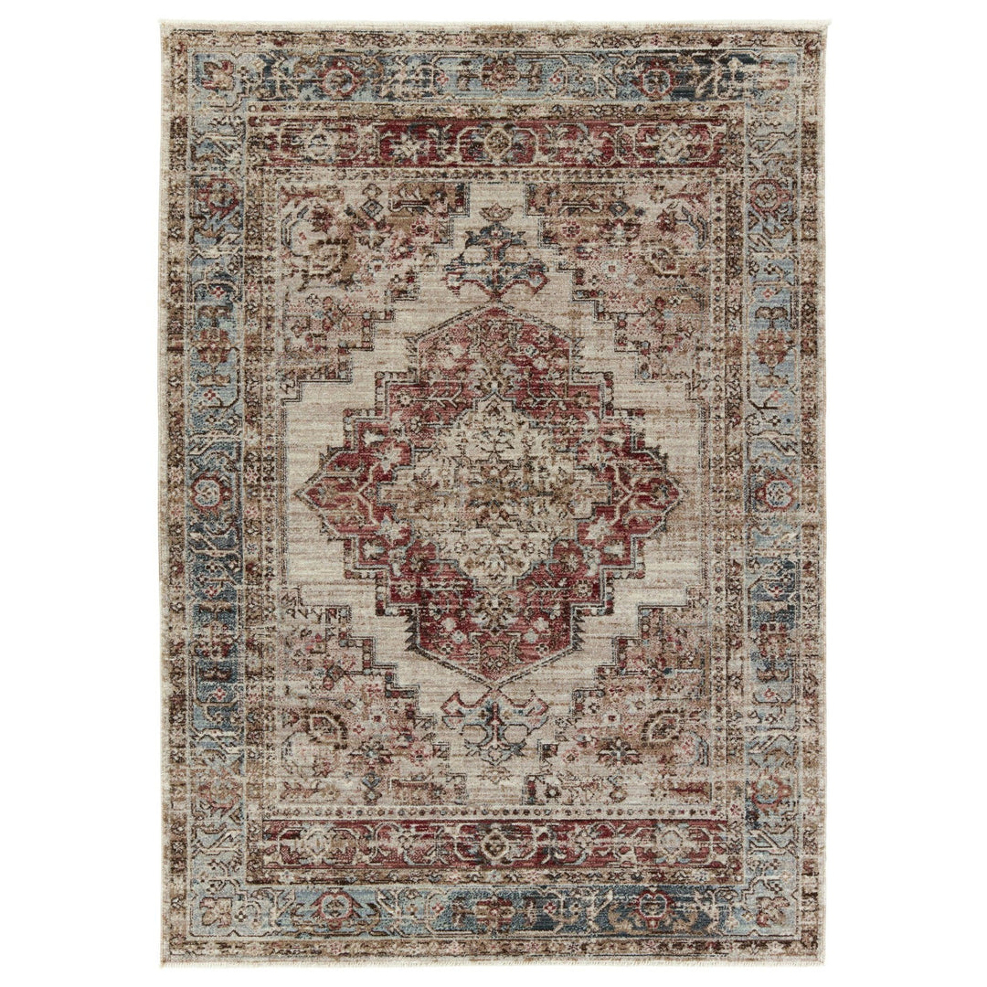 Vibe by Jaipur Living Emory Medallion Red/ Blue Area Rug (5'X7'6")