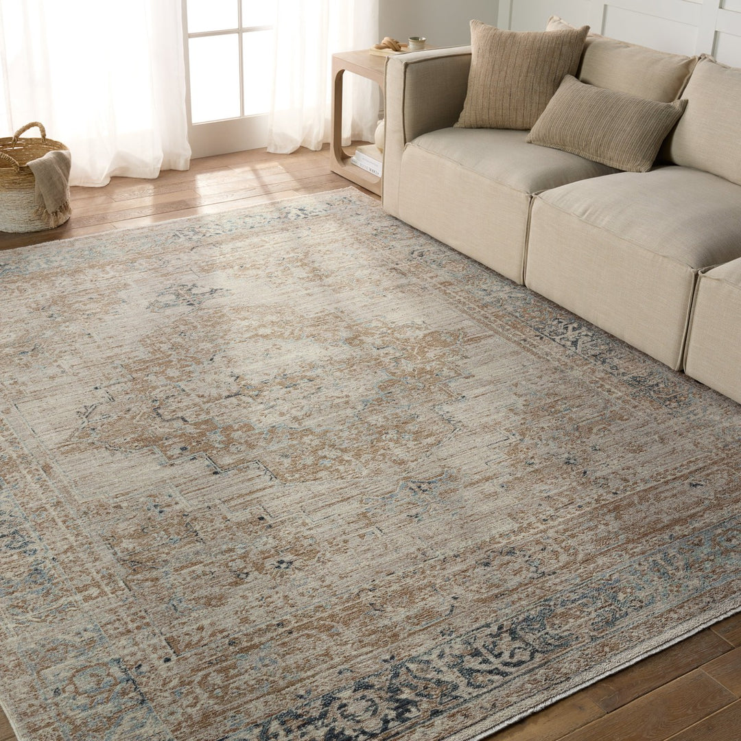 Vibe by Jaipur Living Emory Medallion Taupe/ Tan Area Rug (4'X5'2")