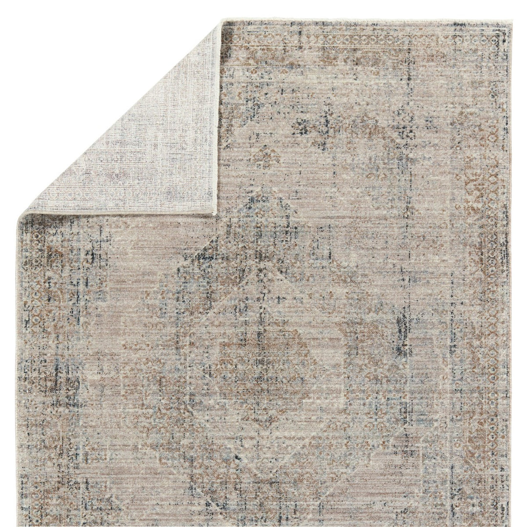 Vibe by Jaipur Living Emory Medallion Taupe/ Blue Area Rug (5'X7'6")