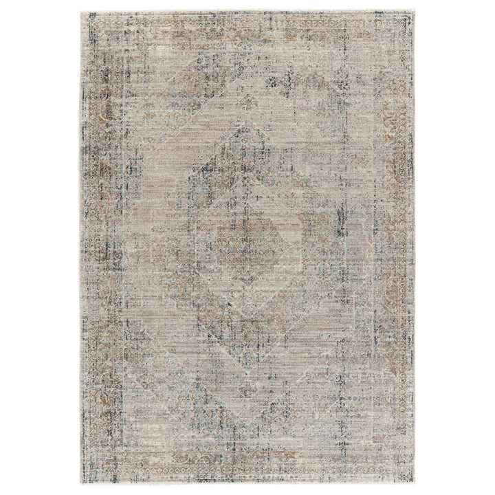 Vibe by Jaipur Living Emory Medallion Taupe/ Blue Runner Rug (2'6"X8')