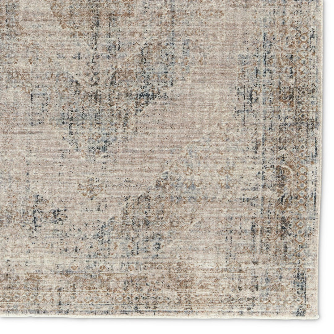 Vibe by Jaipur Living Emory Medallion Taupe/ Blue Area Rug (9'6"X12'6")