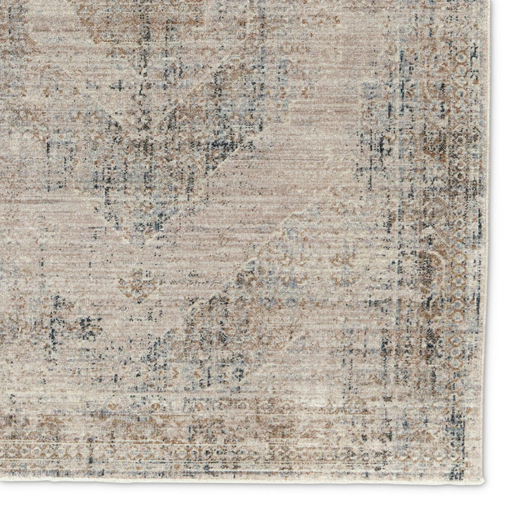 Vibe by Jaipur Living Emory Medallion Taupe/ Blue Area Rug (9'6"X12'6")