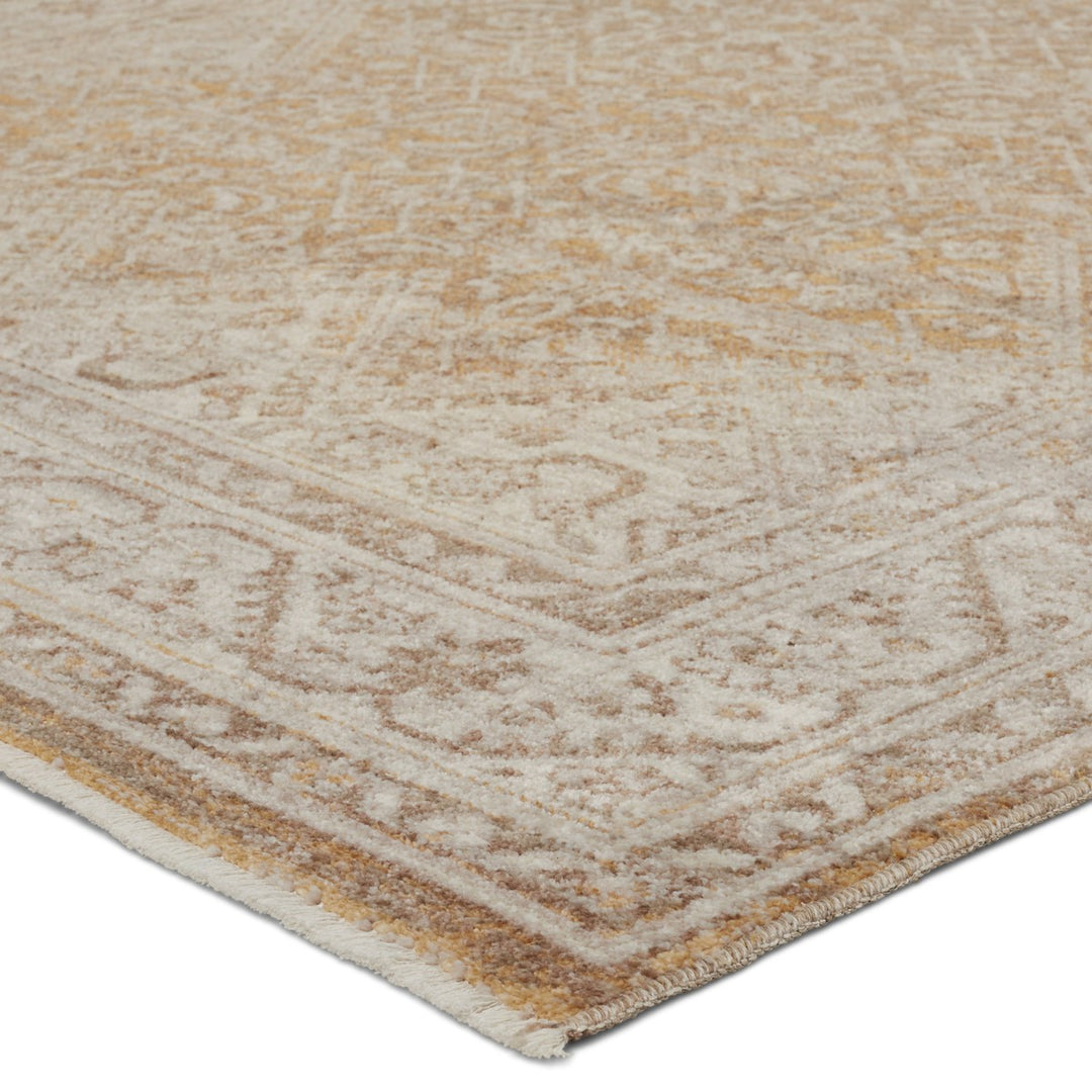 Vibe by Jaipur Living Harriet Medallion Gold/ Light Gray Runner Rug (2'6"X8')