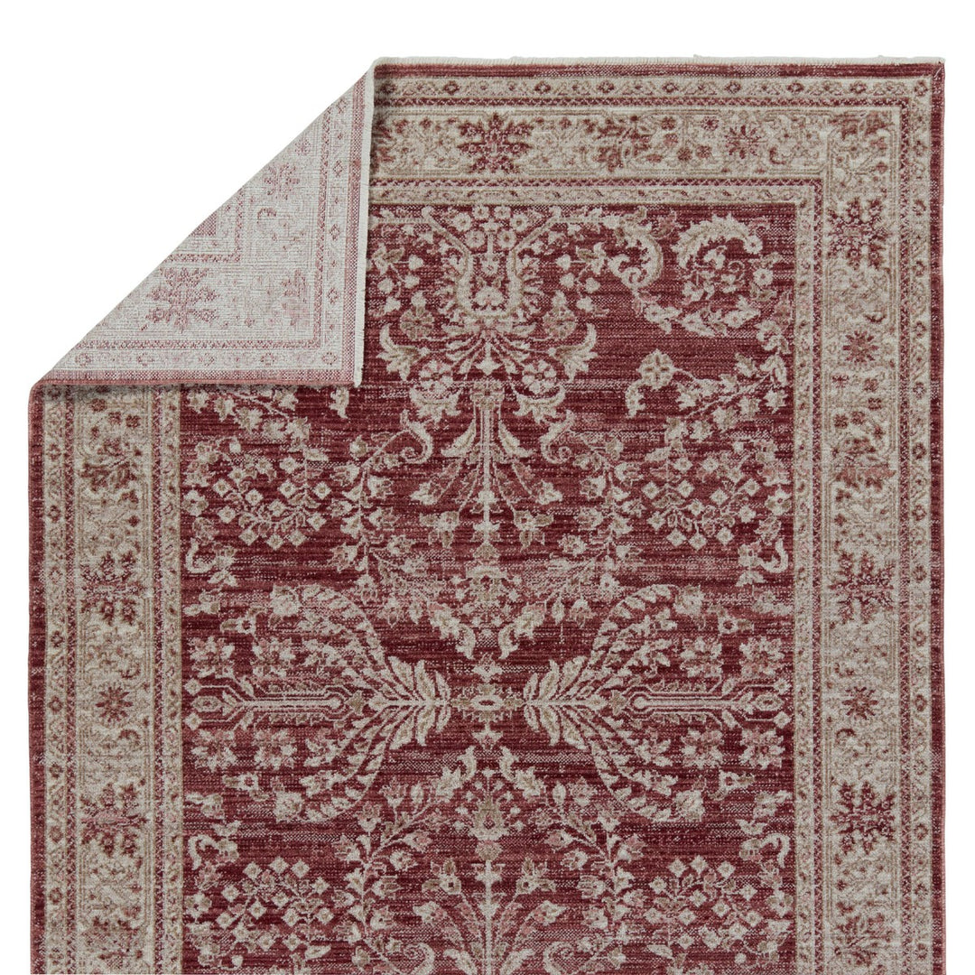 Vibe by Jaipur Living Katarina Floral Red/ Light Gray Runner Rug (2'6"X8')