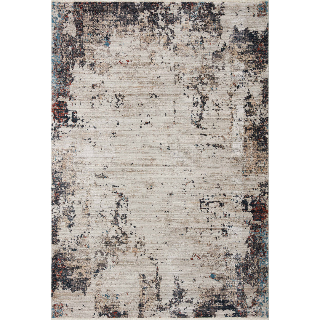 Loloi Leigh Ivory / Charcoal 18" x 18" Sample Rug