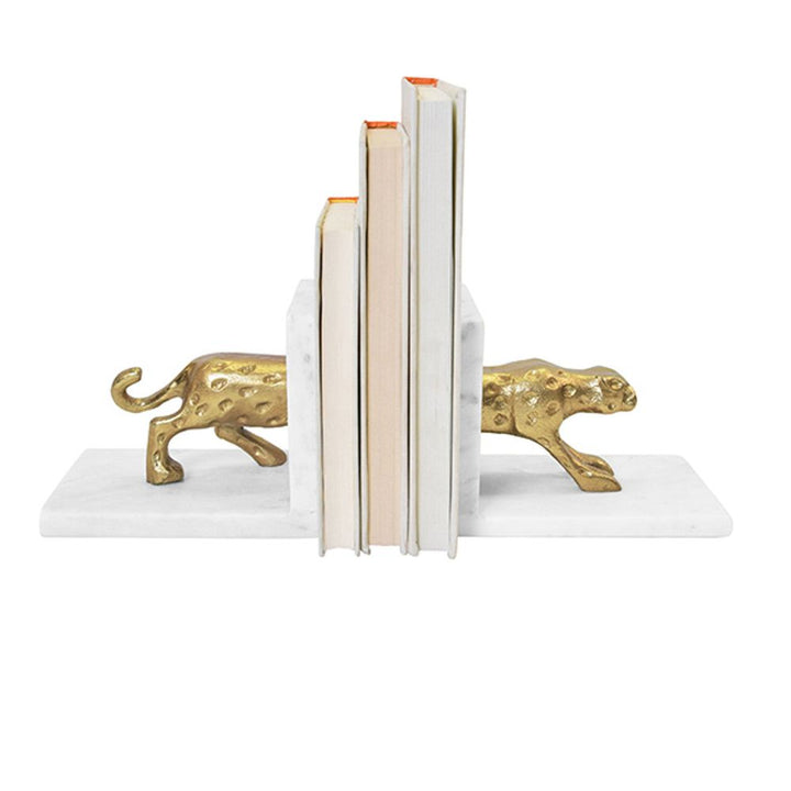 Decorative Objects Leon White Marble Bookends