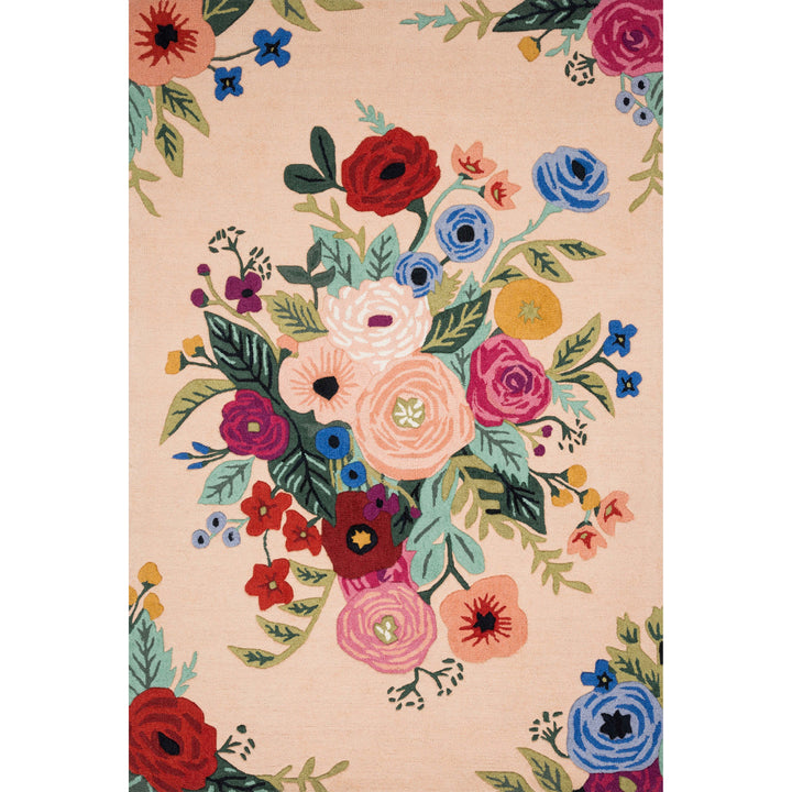 Rifle Paper Co. x Loloi Les Fleurs Blush/Multi 3'-6" x 5'-6" Accent Rug