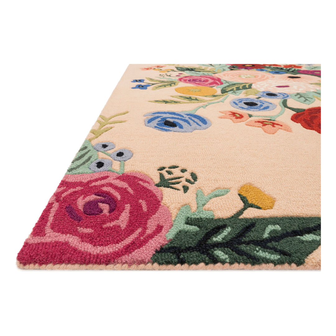 Rifle Paper Co. x Loloi Les Fleurs Blush/Multi 18" x 18" Sample Rug