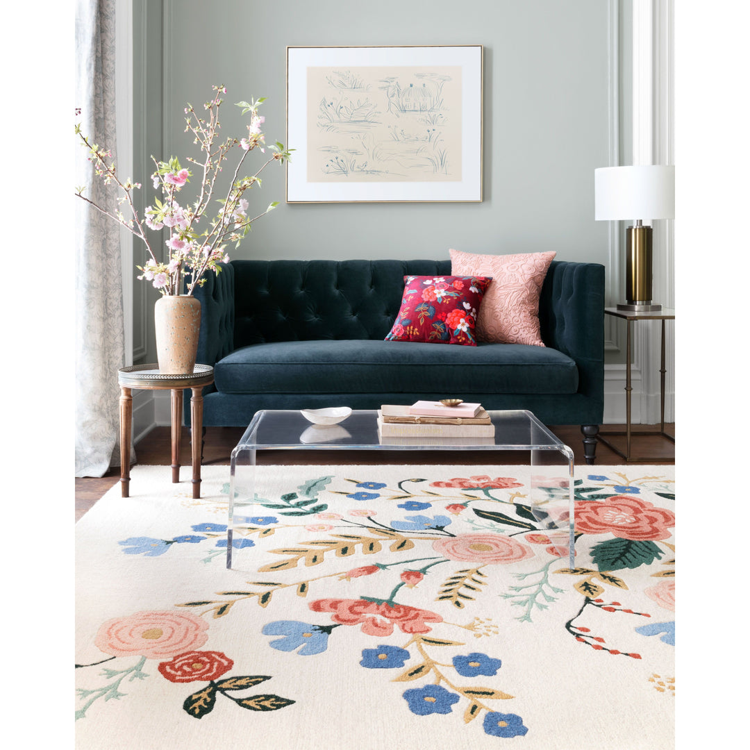 Rifle Paper Co. x Loloi Les Fleurs Ivory / Multi 2'-6" x 7'-6" Runner Rug