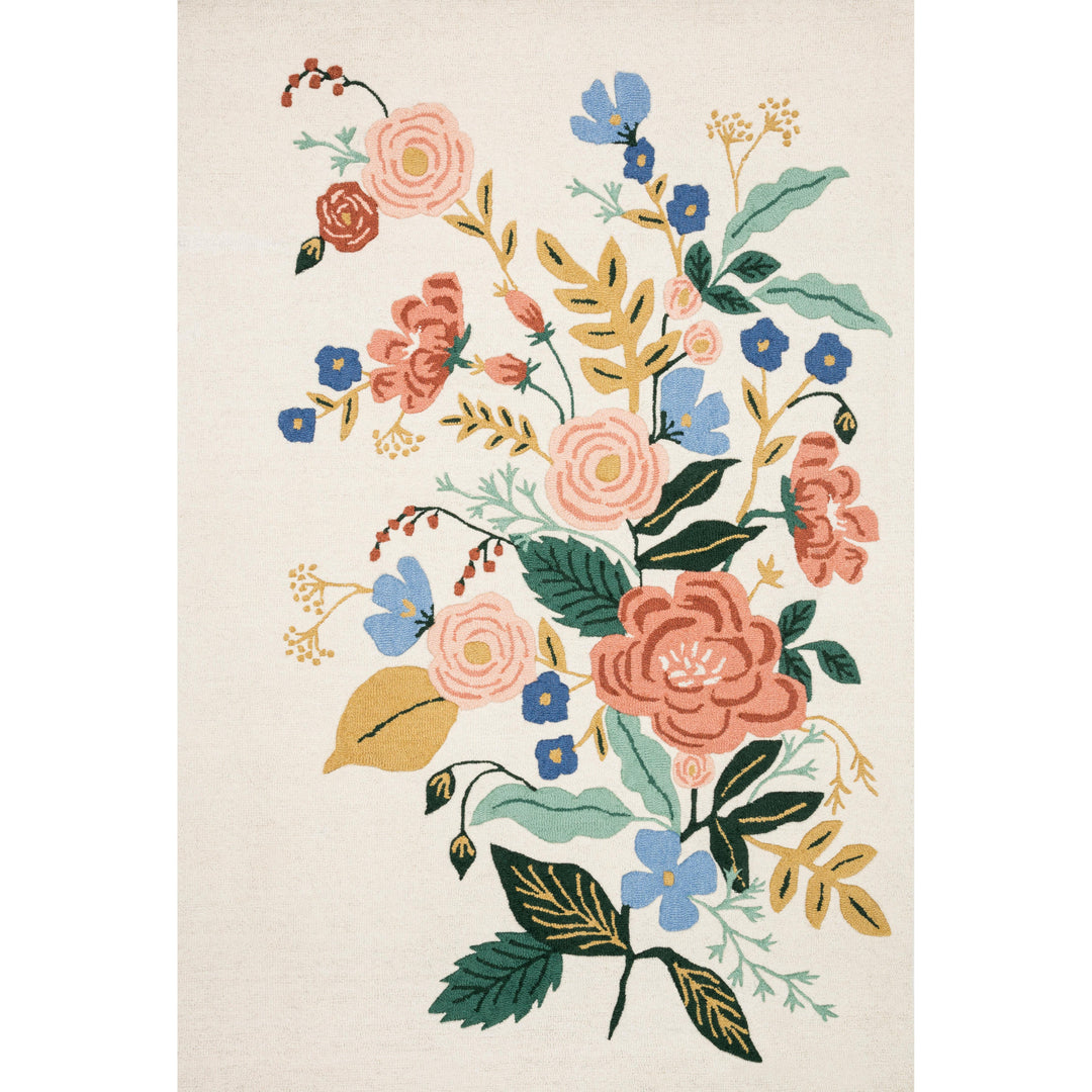 Rifle Paper Co. x Loloi Les Fleurs Ivory / Multi 2'-3" x 3'-9" Accent Rug