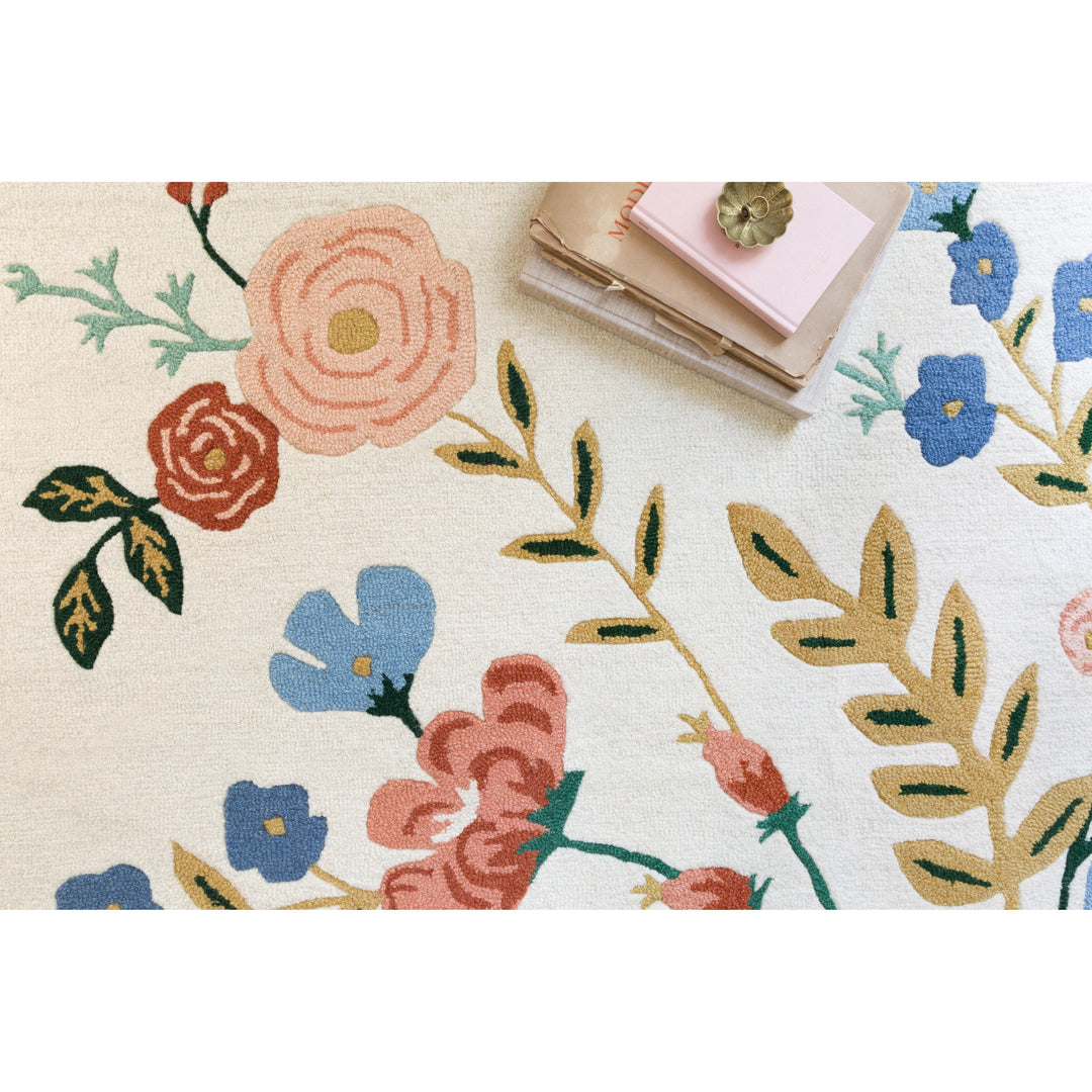 Rifle Paper Co. x Loloi Les Fleurs Ivory / Multi 2'-6" x 7'-6" Runner Rug