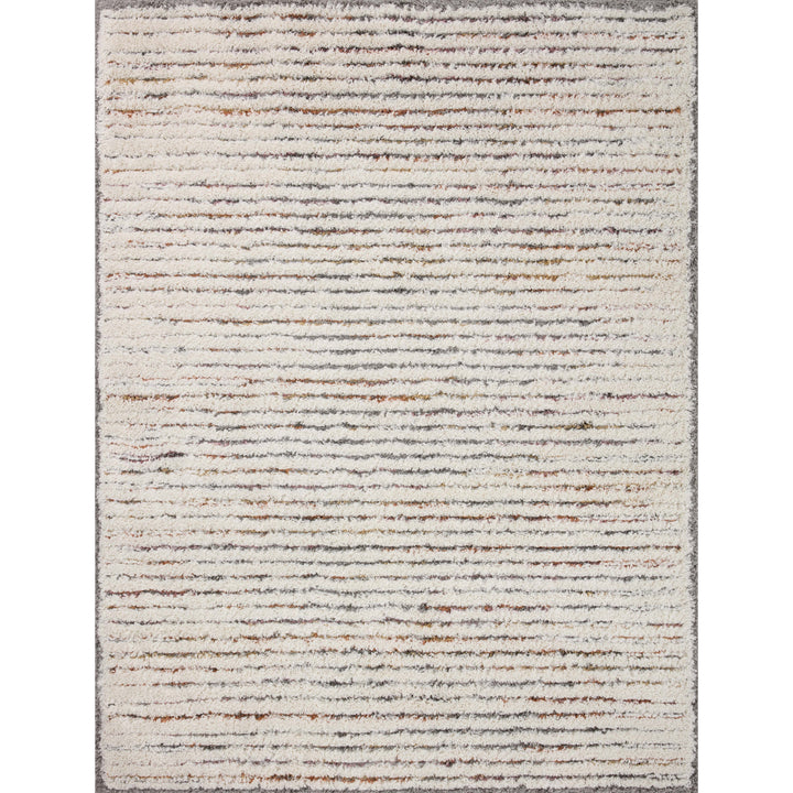 Loloi Levitt Shag Ivory / Multi 4'-0" x 6'-0" Accent Rug