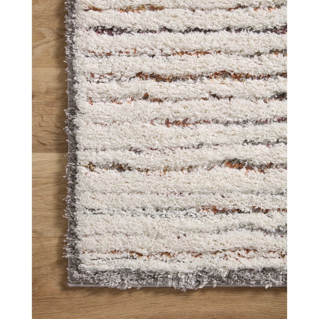 Loloi Levitt Shag Ivory / Multi 4'-0" x 6'-0" Accent Rug