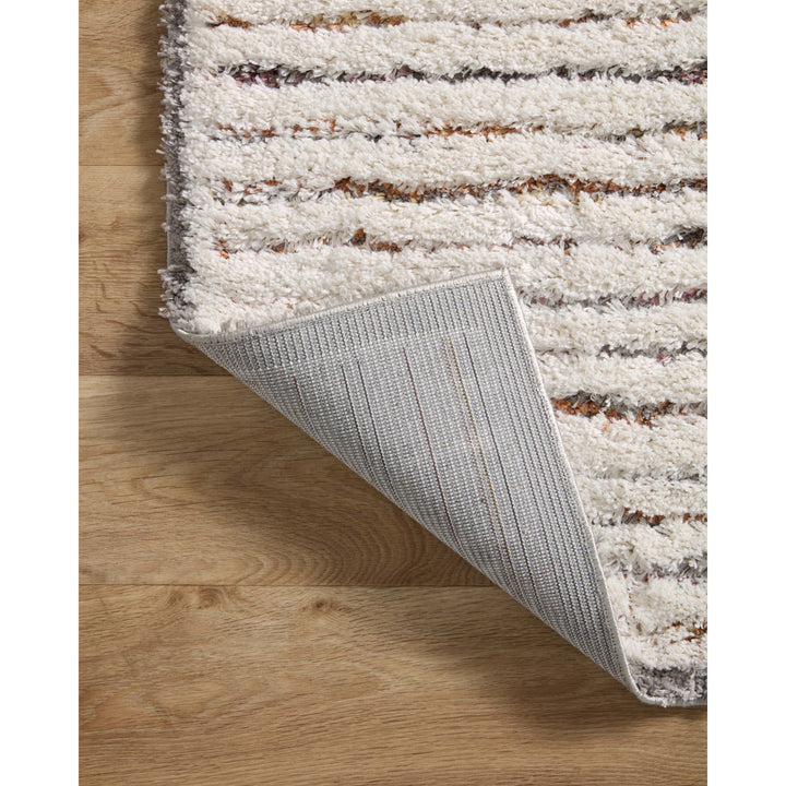 Loloi Levitt Shag Ivory / Multi 4'-0" x 6'-0" Accent Rug