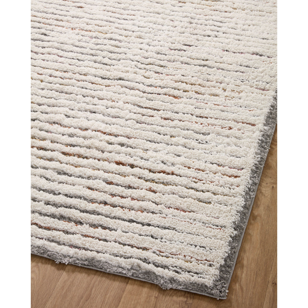 Loloi Levitt Shag Ivory / Multi 4'-0" x 6'-0" Accent Rug