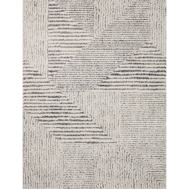 Loloi Levitt Shag Ivory / Grey 18" x 18" Sample Rug