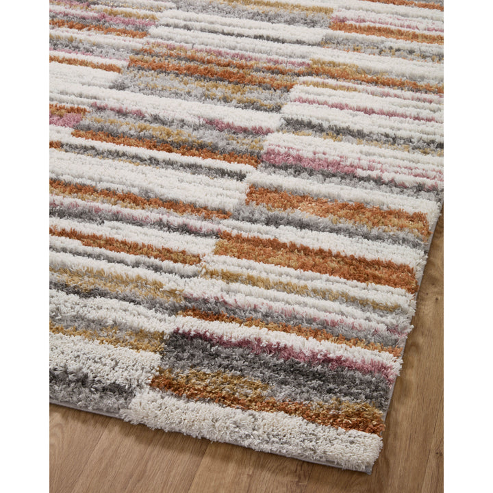 Loloi Levitt Shag Ivory / Sunset 2'-7" x 12'-0" Runner Rug