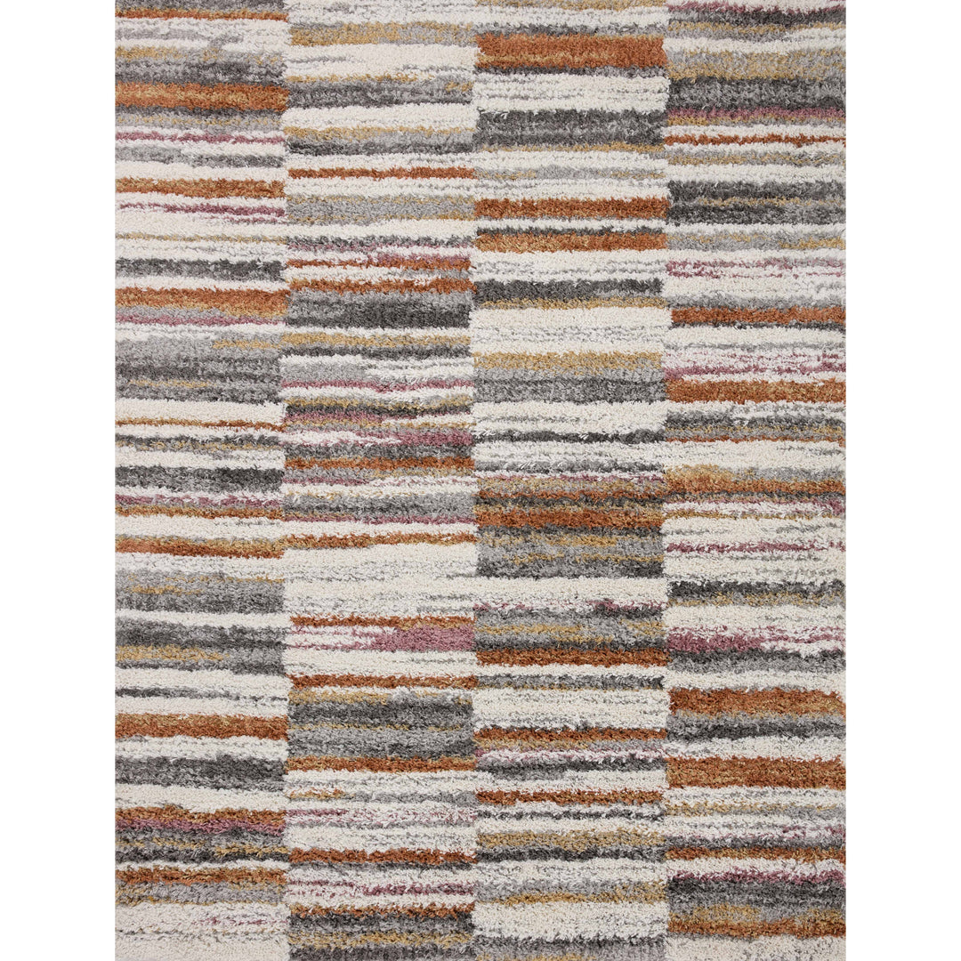 Loloi Levitt Shag Ivory / Sunset 5'-3" x 7'-6" Area Rug