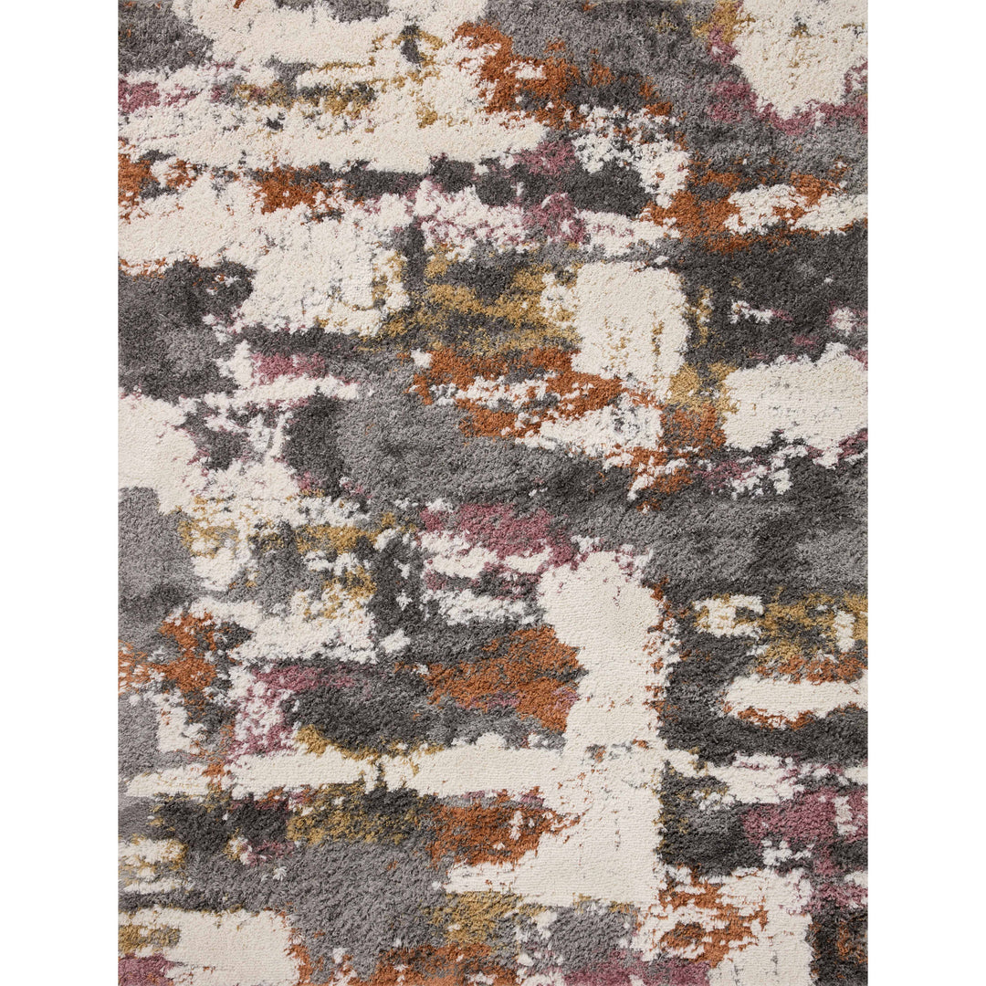 Loloi Levitt Shag Grey / Multi 5'-3" x 7'-6" Area Rug