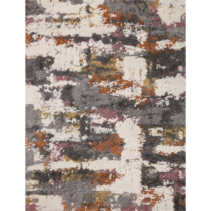 Loloi Levitt Shag Grey / Multi 5'-3" x 7'-6" Area Rug