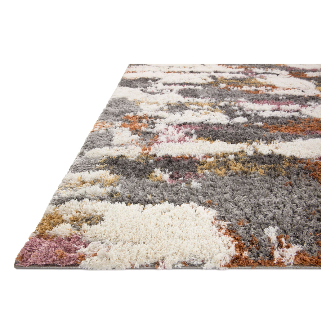 Loloi Levitt Shag Grey / Multi 2'-7" x 7'-6" Runner Rug