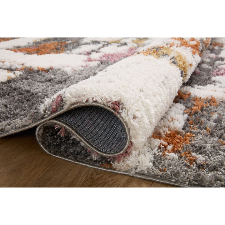 Loloi Levitt Shag Grey / Multi 2'-7" x 12'-0" Runner Rug