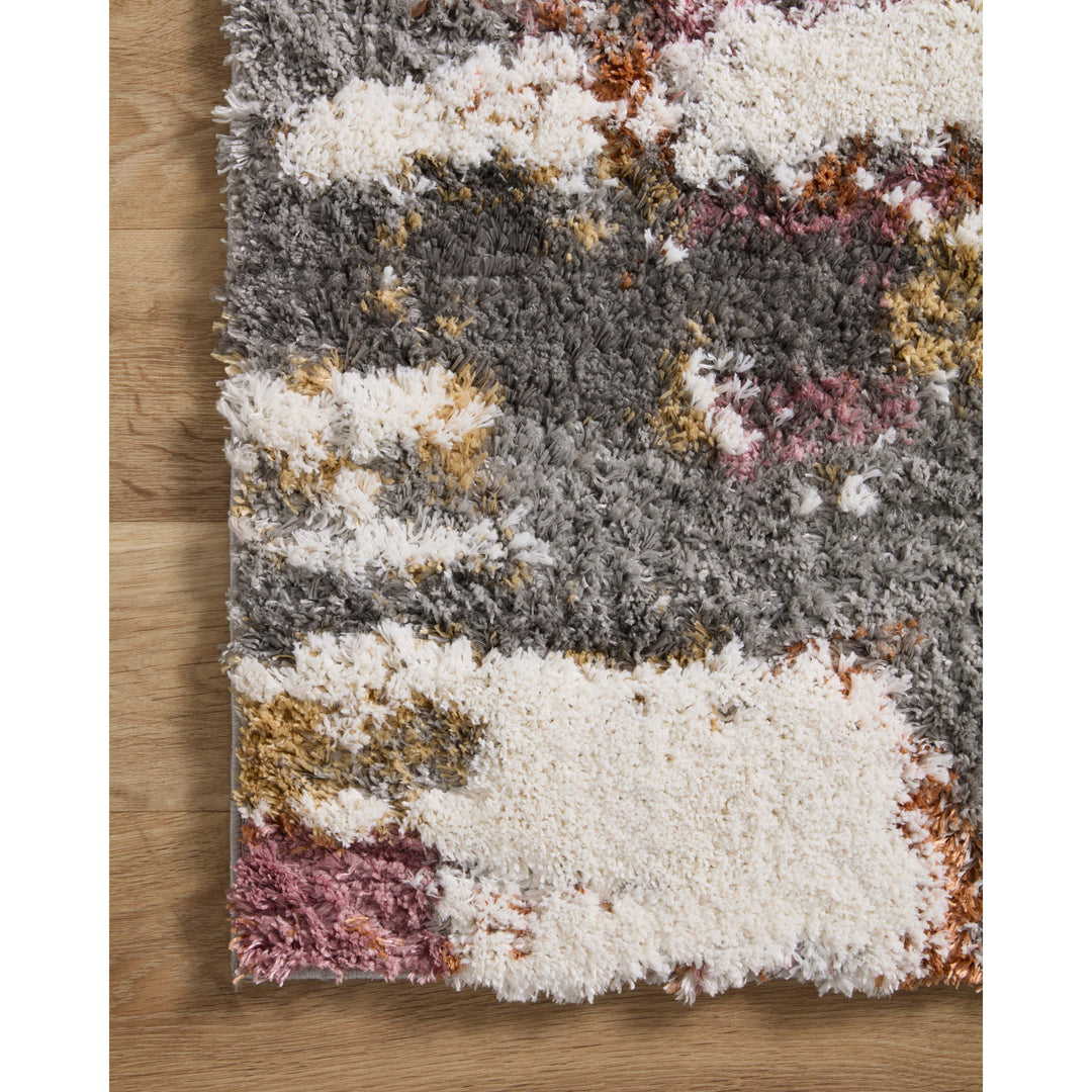 Loloi Levitt Shag Grey / Multi 4'-0" x 6'-0" Accent Rug