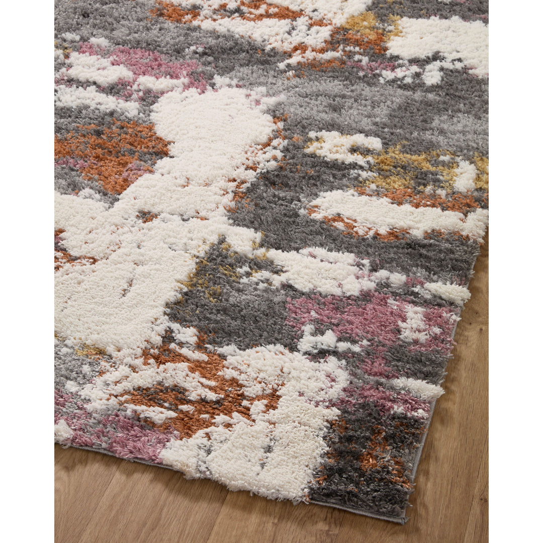 Loloi Levitt Shag Grey / Multi 2'-7" x 12'-0" Runner Rug