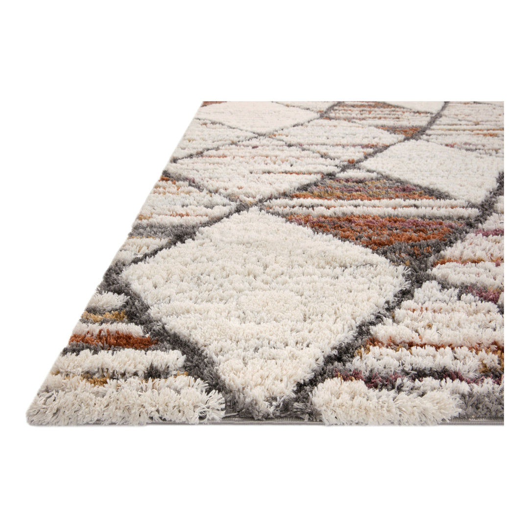 Loloi Levitt Shag Ivory / Fiesta 4'-0" x 6'-0" Accent Rug