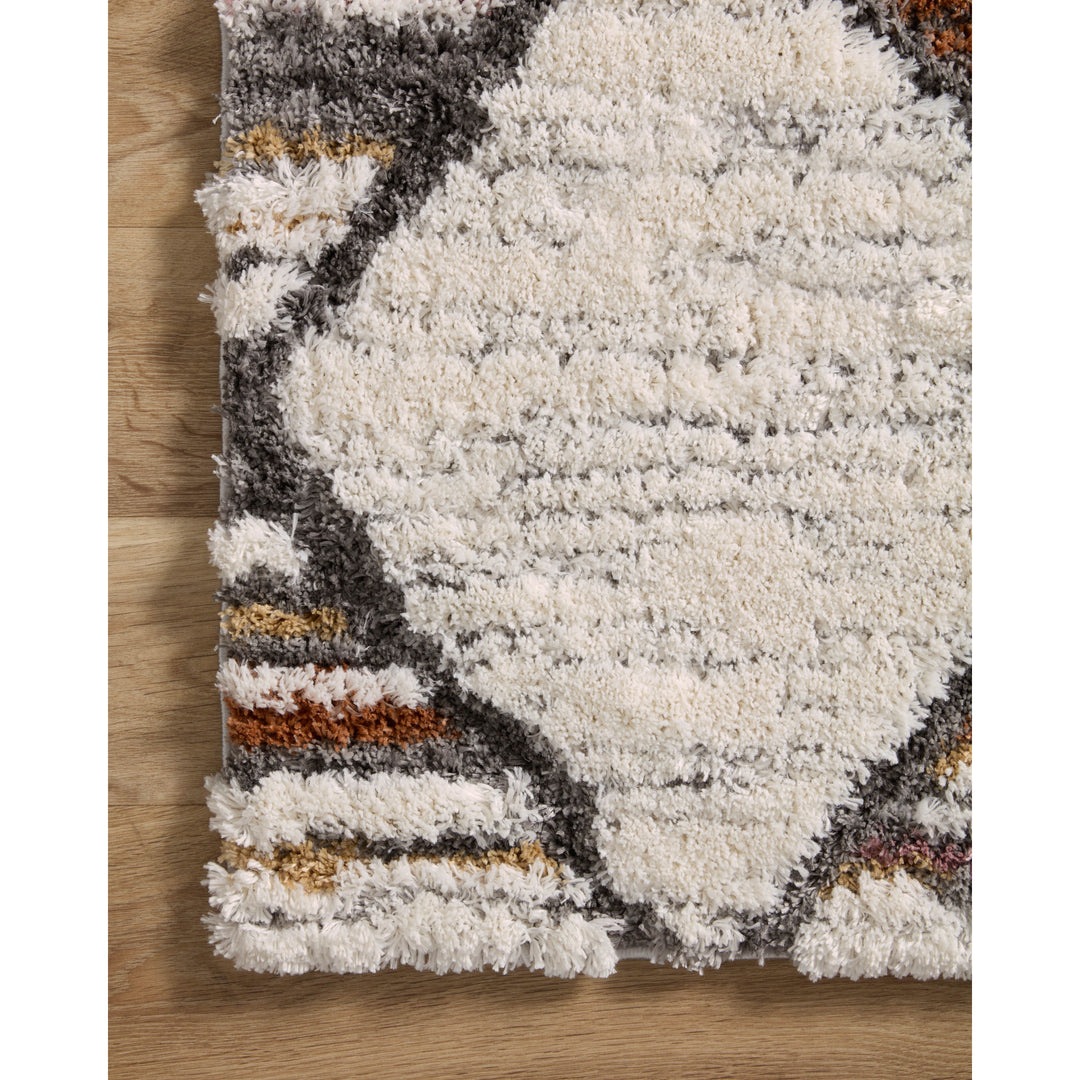 Loloi Levitt Shag Ivory / Fiesta 5'-3" x 7'-6" Area Rug