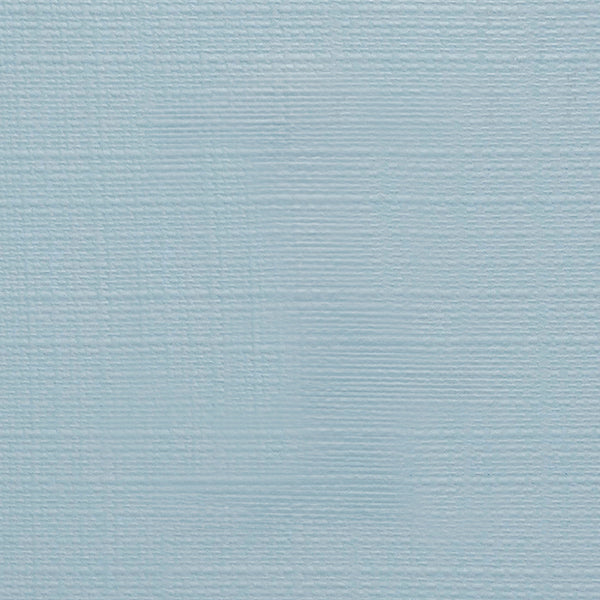 Rosie Curved Front Six Drawer Chest In Textured Light Blue Linen