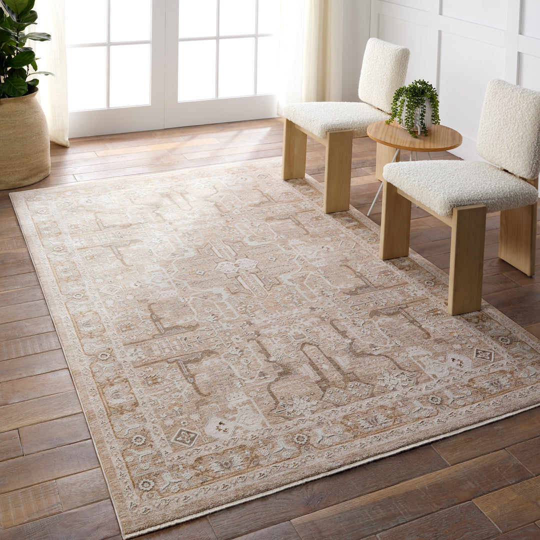 Jaipur Living Lechmere Medallion Beige/Cream Runner Rug (3'X12')