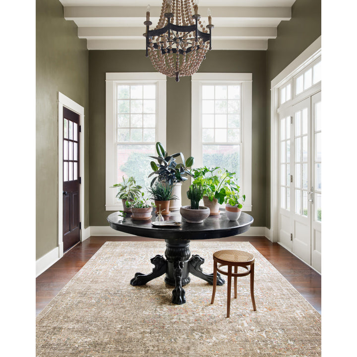 Magnolia Home By Joanna Gaines x Loloi Linnea Multi / Taupe 6'-7" x 9'-2" Area Rug