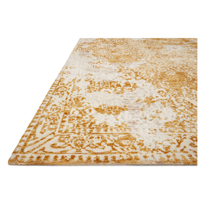 Magnolia Home By Joanna Gaines x Loloi Lindsay Gold / Antique White 7'-9" x 9'-9" Area Rug