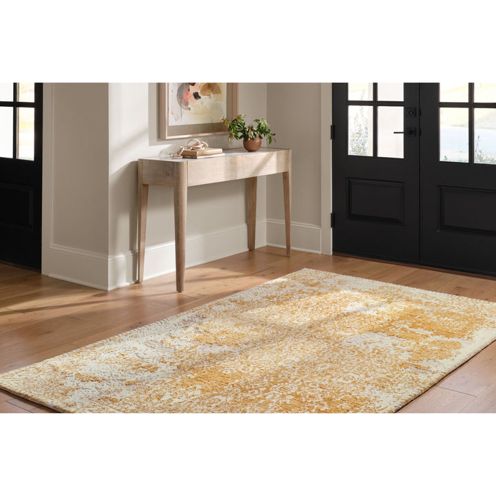 Magnolia Home By Joanna Gaines x Loloi Lindsay Gold / Antique White 7'-9" x 9'-9" Area Rug