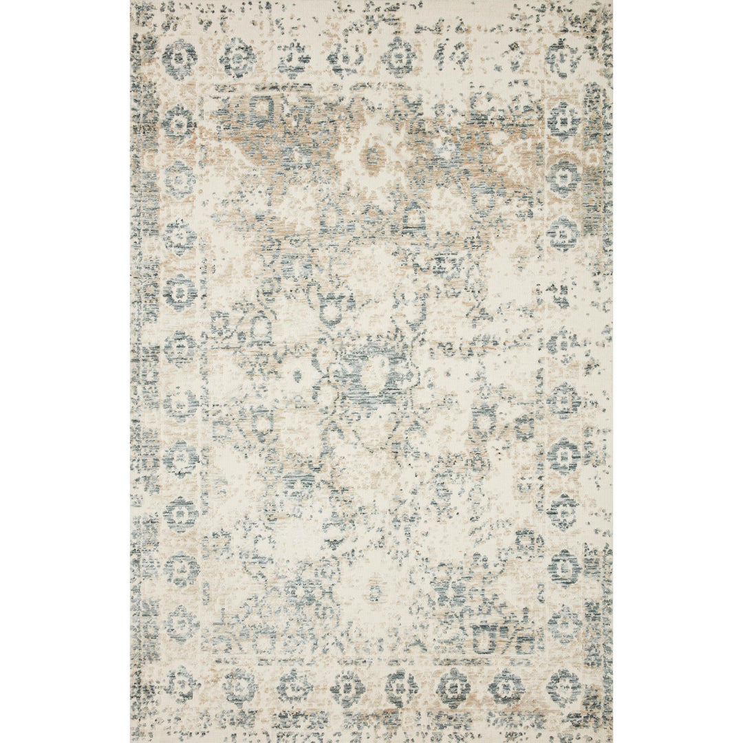 Magnolia Home By Joanna Gaines x Loloi Lindsay Antique White / Aqua 9'-3" x 13' Area Rug