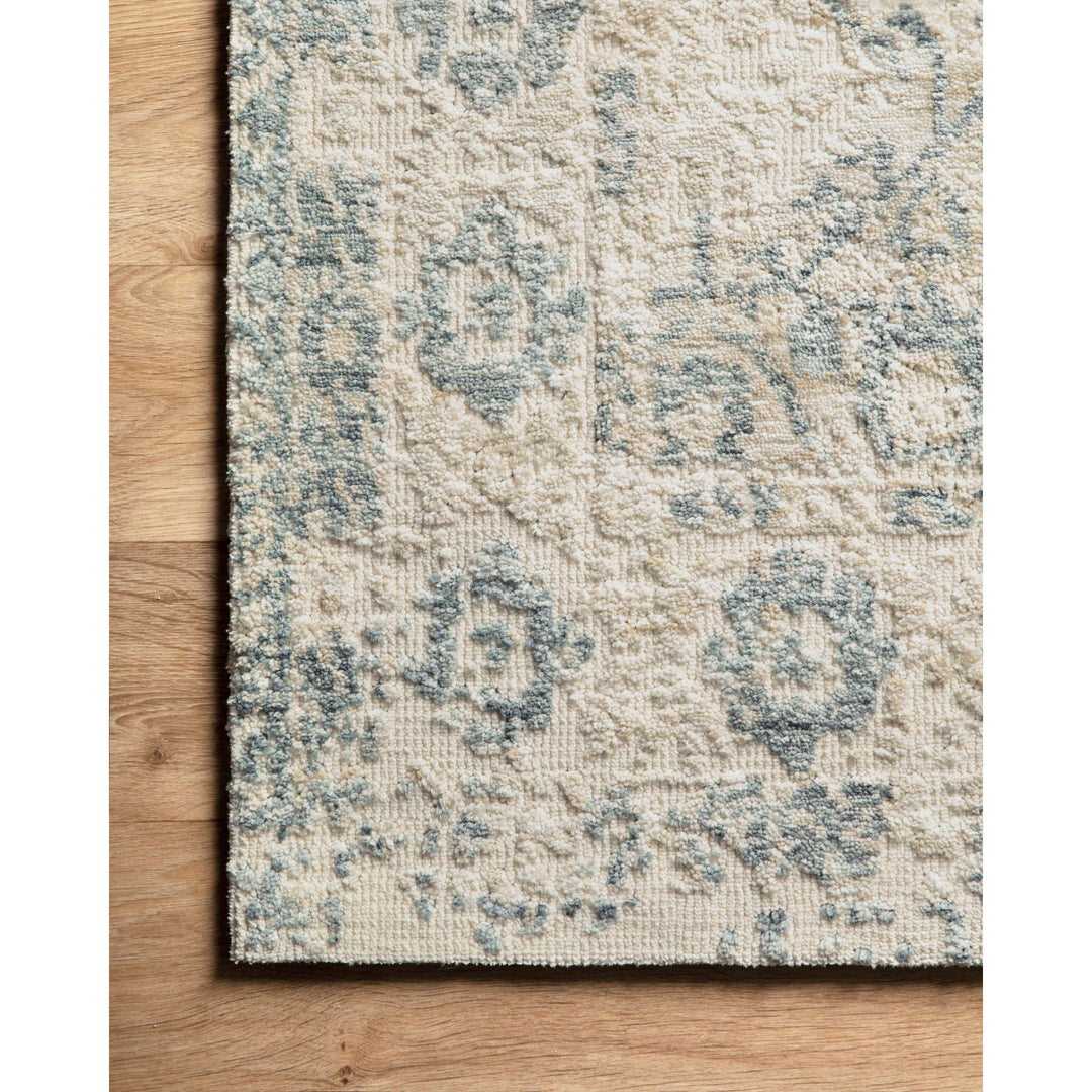 Magnolia Home By Joanna Gaines x Loloi Lindsay Antique White / Aqua 7'-9" x 9'-9" Area Rug