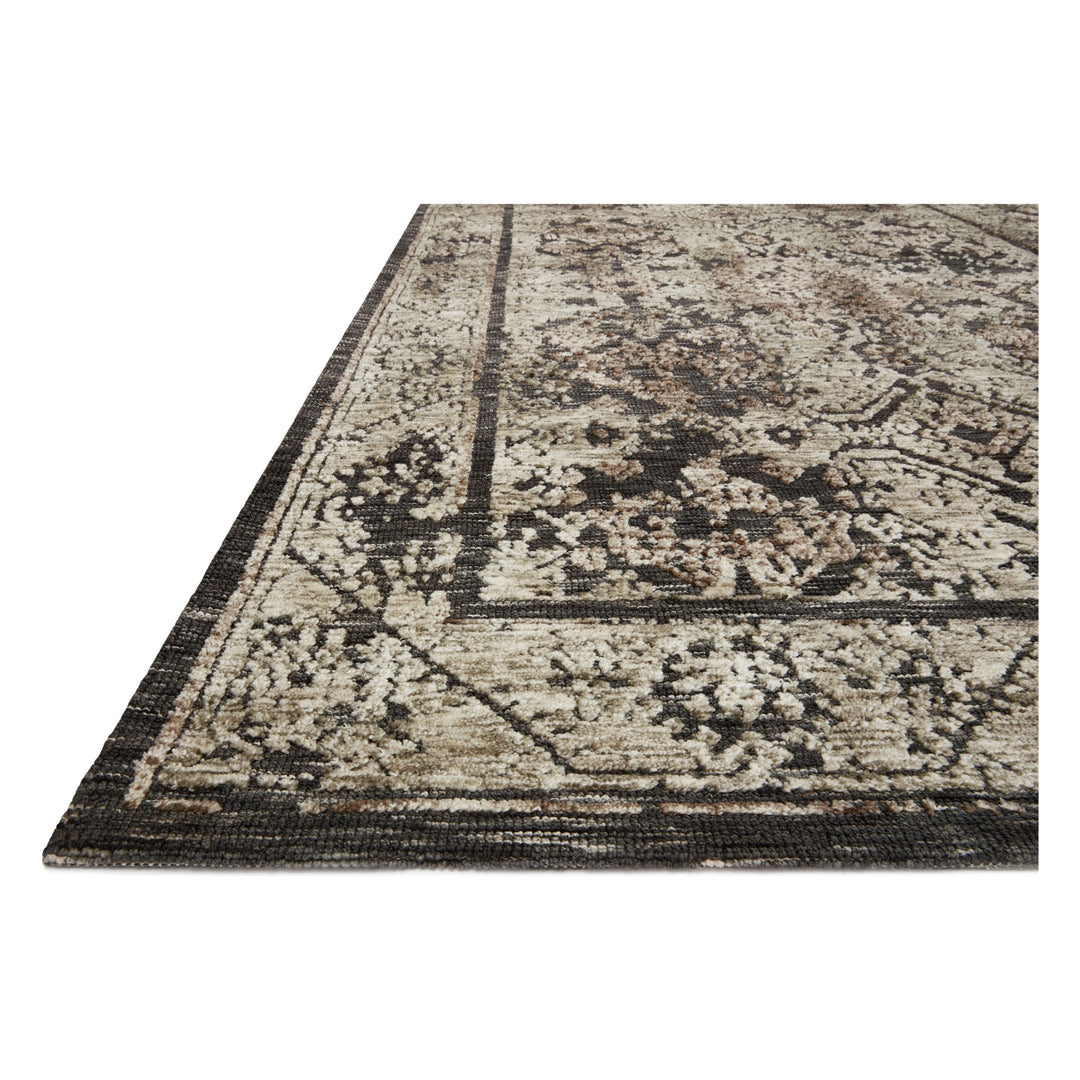 Magnolia Home By Joanna Gaines x Loloi Lindsay Charcoal / Beige 18" x 18" Sample Rug