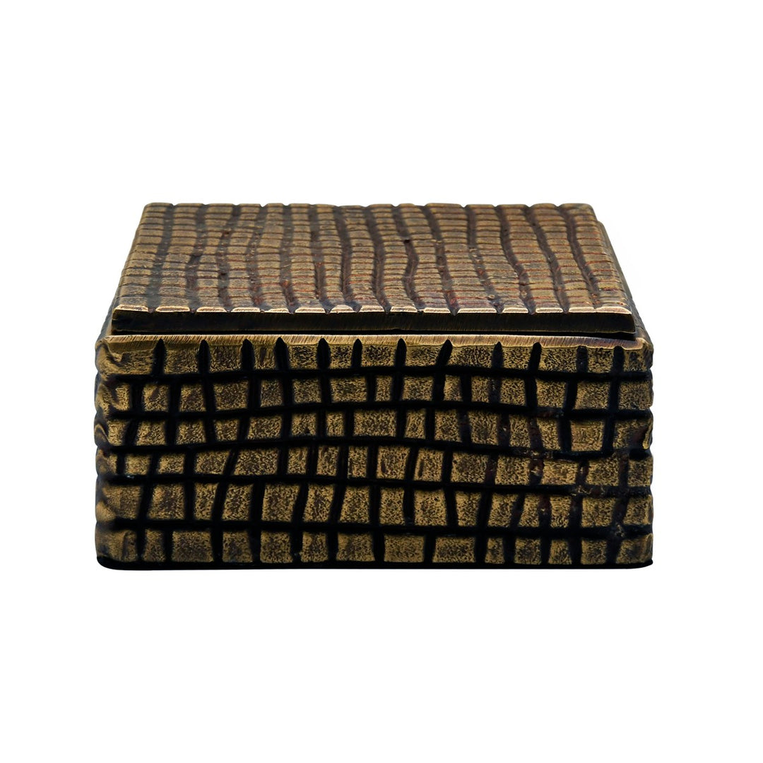 Lizzo - Large Brass Aluminum Box With Reptile Texture