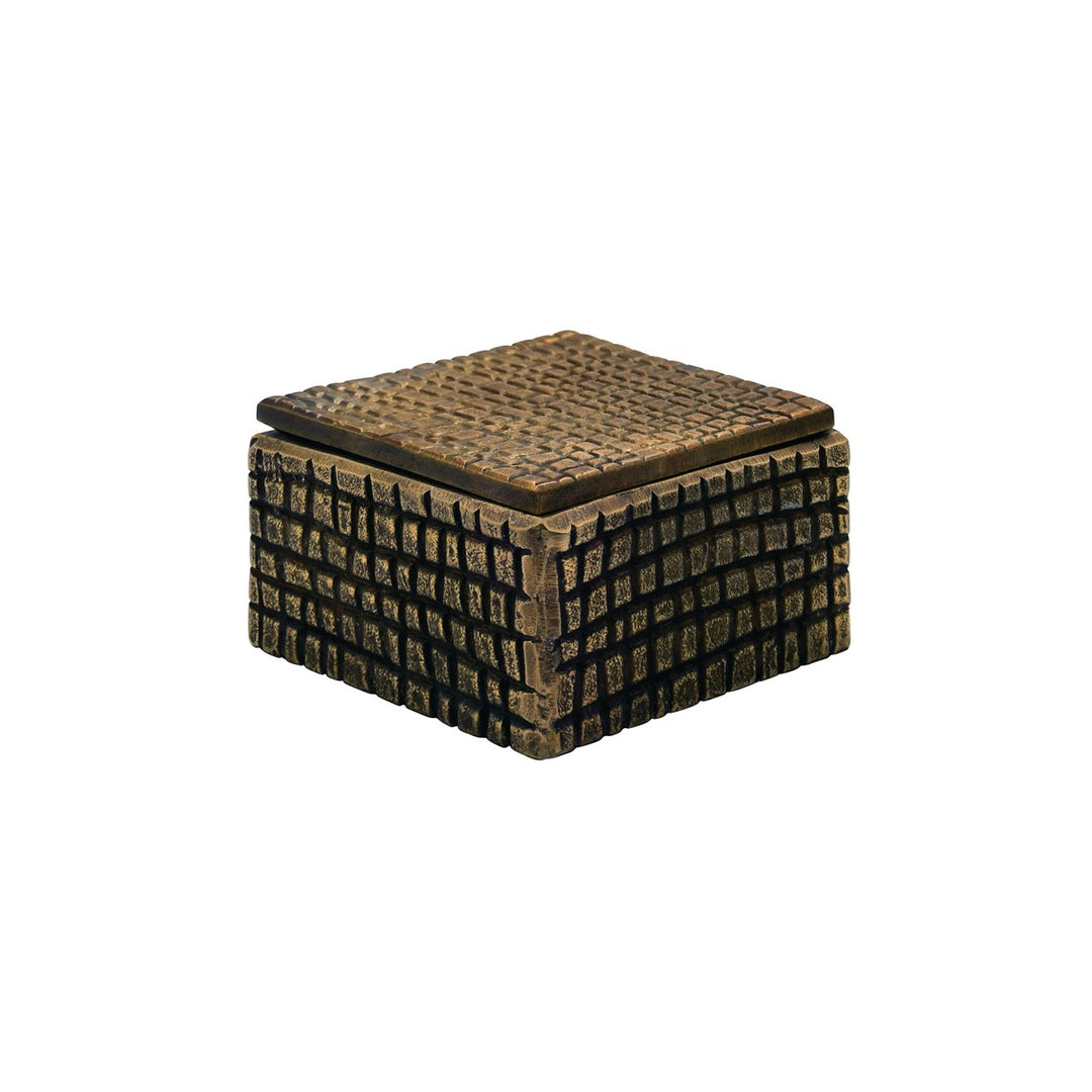 Lizzo - Small Brass Aluminum Box With Reptile Texture