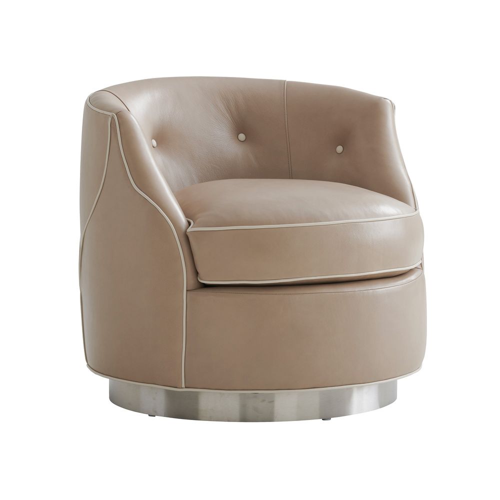 Lounge Chairs Robertson Leather Swivel Chair