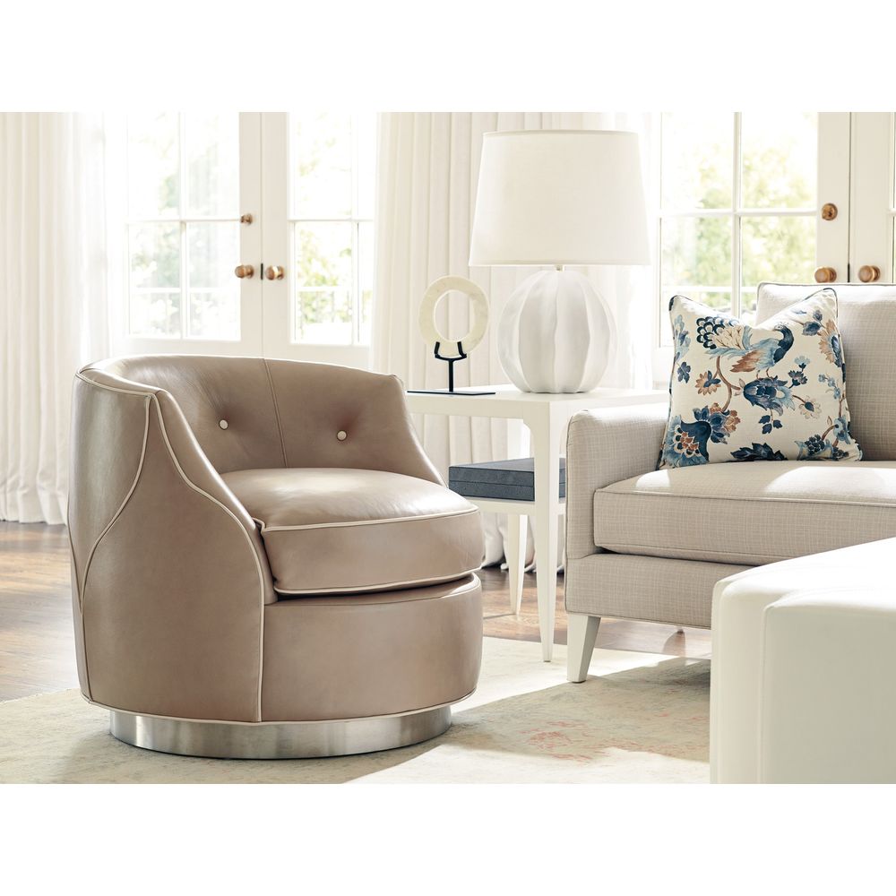 Lounge Chairs Robertson Leather Swivel Chair