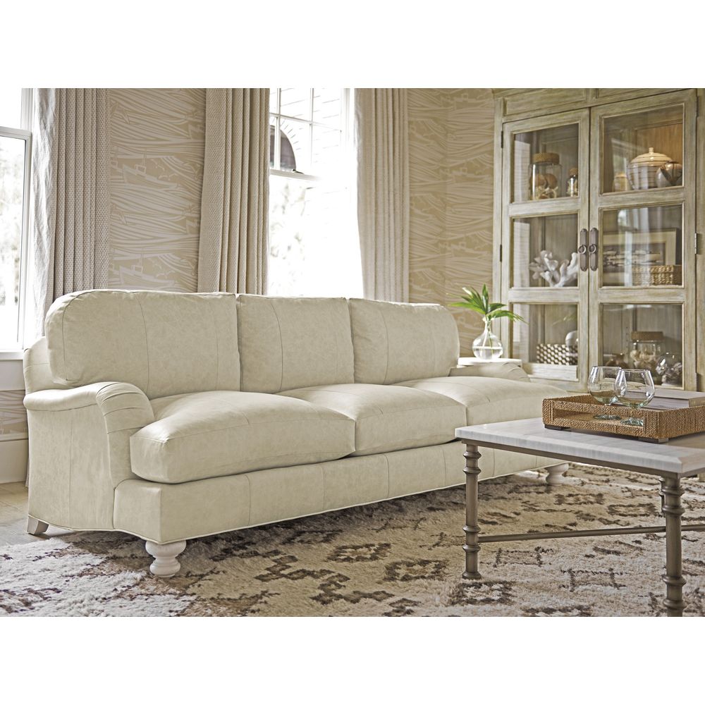 Flagler Rectangular Marble Top Cocktail Table - Caribbean Sands