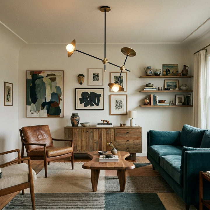 Collared Baton Chandelier