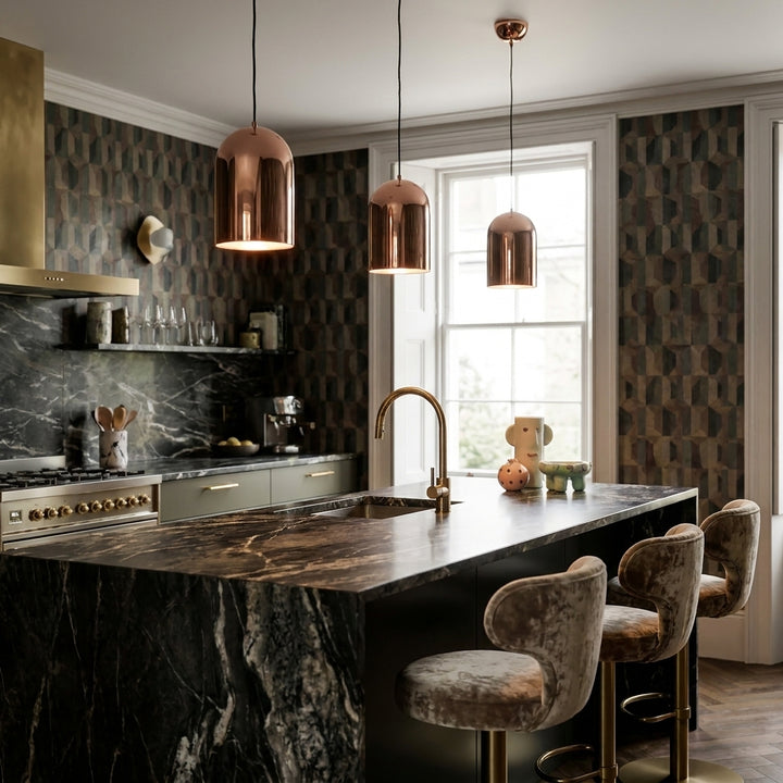 Dane Dome Mini Pendant Light - Rose Gold