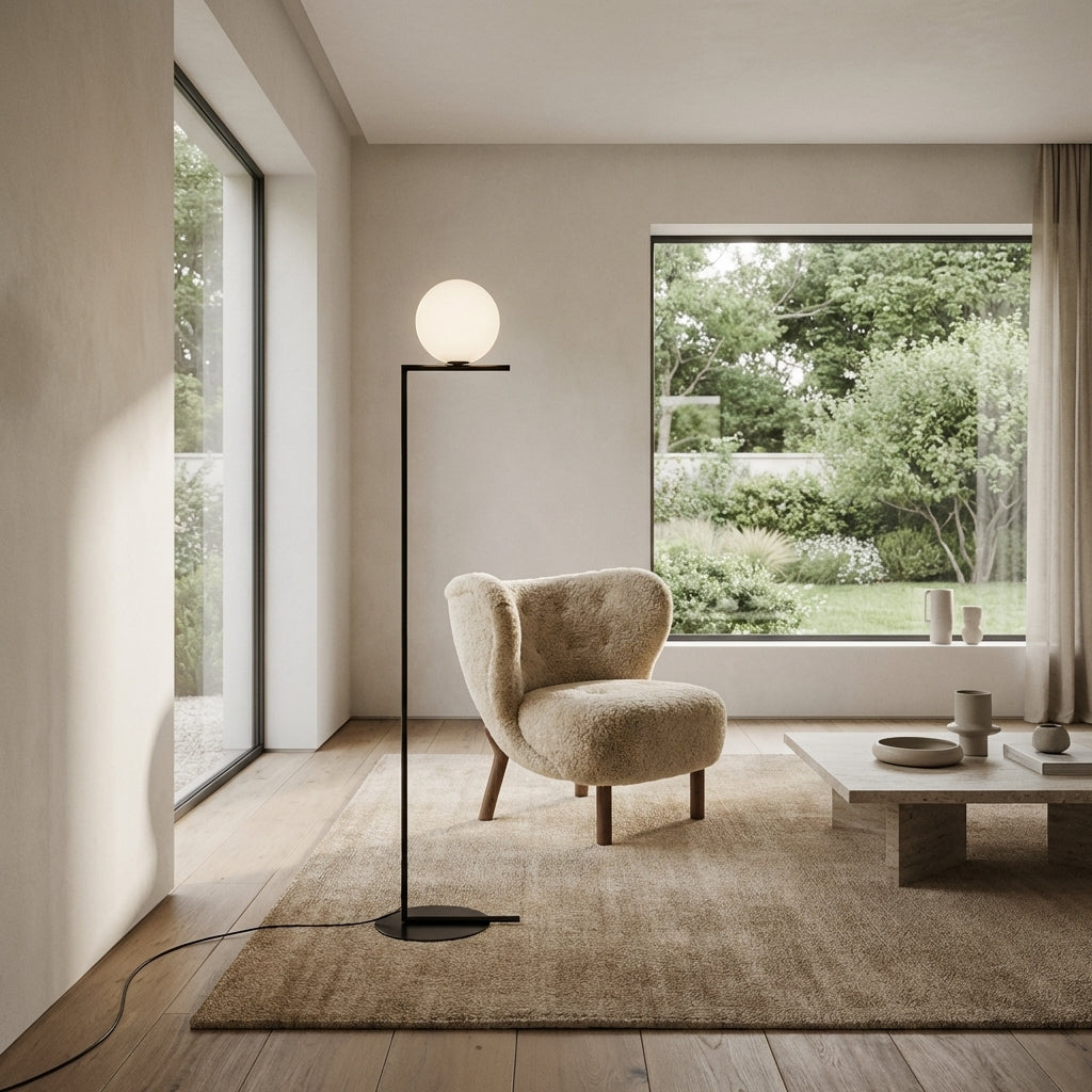 Ball Floor Lamp - Black